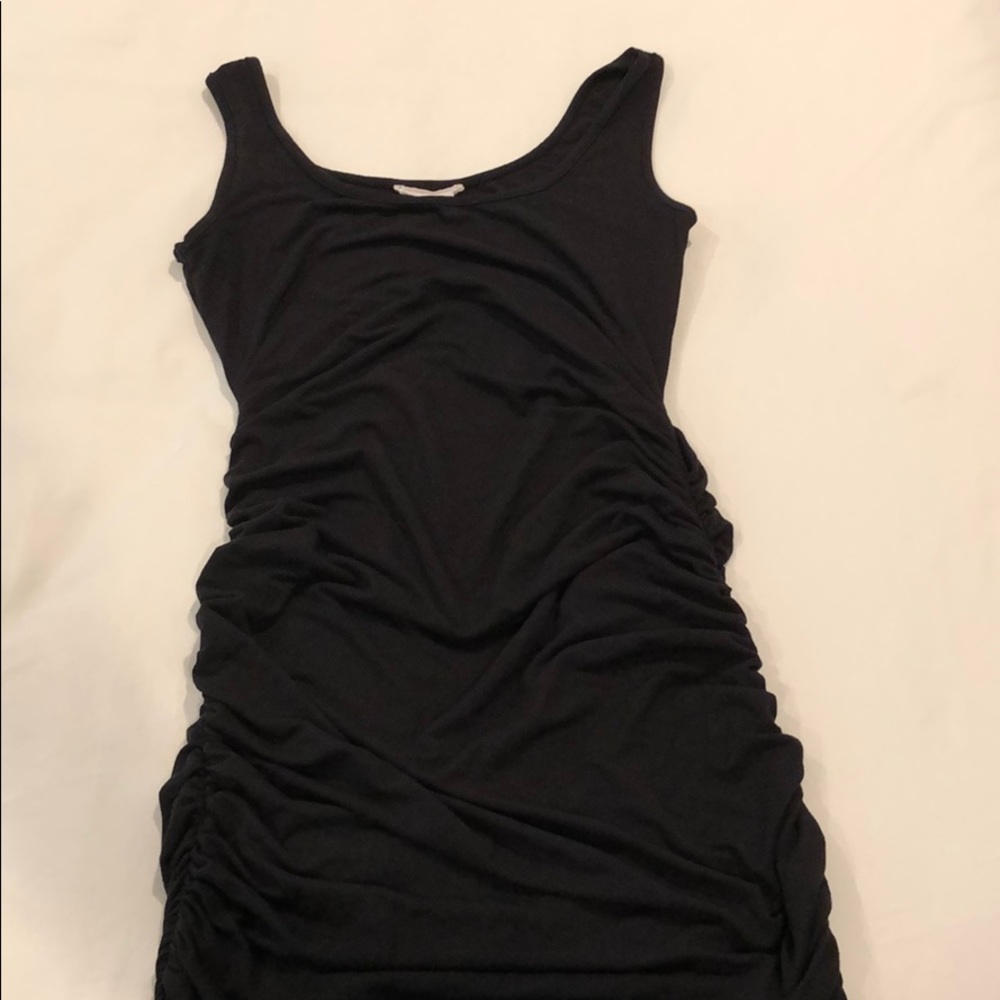 Ingrid & Isabel Maternity Shirred Midi Dress Black
